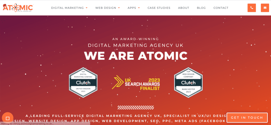 Atomic Digital Marketing Homepage