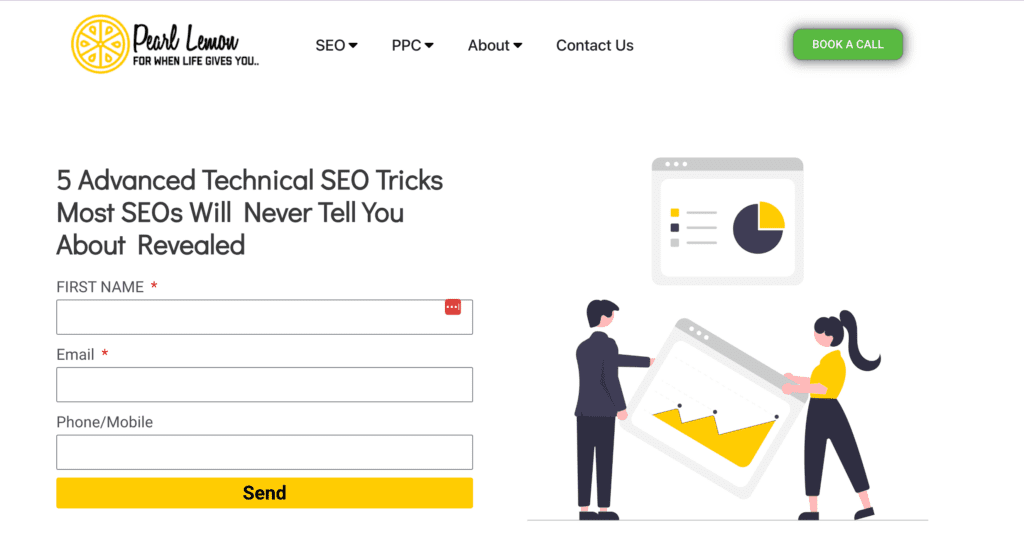 Pearl Lemon Technical SEO Landing Page